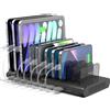 Alxum 120W Stazione di Ricarica USB Multi Mobile 10 Porte con QC 3.0 Ricarica Rapida, Ricarica Del Telefono Cellulare Tipo C Tablet Nero