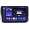hizpo 10 pollici Android 13 Autoradio stereo Wireless CarPlay Android Auto per Peugeot 208 2008 2012-2018 Radio FM RDS GPS WiFi e 4G LTE Navigazione Bluetooth 8-Core 4G+32G Display meteo