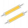 AOLLPU Lampadina COB Con Tubo Di Vetro R7S LED 78MM 118MM Lampada Mais 50W AC110V 220V 2PCS,Bianco Caldo,AC220-118MM 40W