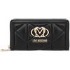MOSCHINO Portafoglio donna Love zip around trapuntata nero AS25MO03 JC5644 NERO