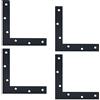 SAYAYO Staffa Angolare Piatta a Forma di L 150mm* 150mm in Acciaio Inox Angolo Retto Angolari Staffe Squadrette Angolare a L per Riparazione Mensola di Legno Tavolo Sedia Letti Armadi, 4 PZ