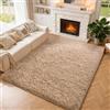 CHOSHOME Tappeto Soggiorno Moderni Unicolore Morbido Tappeti Soggiorno Pelosi Camera da Letto Morbido Tappeti Soffici in Velluto per, Adatto per Tappeto per Soggiorno (Beige,120X180cm)
