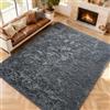 CHOSHOME Tappeto Soggiorno Grandi Soffici in Velluto Morbido e Antiscivolo Adatto per Il Letto, Divano, Peloso (Grigio, 200 x290cm)
