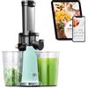 AAOBOSI Estrattore frutta e verdura AOBOSI-Mini estrattore con funzione di masticazione inversa -estrattore di succo con spazzola e 2 tazze -150W estrattore a freddo - Spremiagrumi elettrico-Verde.