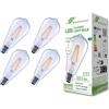 greenandco 4 lampadine a filamento LED | trasparenti | E27 ST64 | 5 W 1055 lm | sostituisce 75 W | 2700 K bianco caldo | 320° | 230 V | senza sfarfallio | Classe energetica A | non dimmerabile