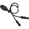 Generic SM Play Plug anale gonfiabile in silicone Doppia penetrazione Anale Vagina Butt Plug Prostata Stimolatore Ano Dilatatore Prodotto sessuale for adulti(No adjustable)