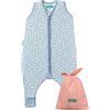 molis & co molis&co - Sacco Nanna con Piedini - Sacco Nanna Estivi - Sacco Nanna 0.5 TOG - Ultra-Fresco e Leggero - 100% Cotone (Oeko-Tex 100) - Blue Garden (3 Anni)