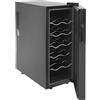 HPDTZ Frigorifero per vino, 12 bottiglie, refrigeratore per vino, 33 l, con illuminazione a LED, autoportante per la conservazione del vino e la cantina