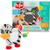 Primì - Sonaglio Zebra Per Neonato, Giocattolo Infanzia, Con Specchietto E Anelli Gioco, Aiuta La Stimolazione Visiva, La Coordinazione E Sensorialità. Per Bambini 3-12 Mesi
