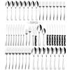 Xespis Set Posate 12 Persone, 72 Pezzi Posate Acciaio Inox, con Forchette Cucchiai e Coltelli, Posate Eleganti, Altamente Lucidate e Lavabili in Lavastoviglie, per Casa, Festa, Ristorante