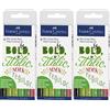 Faber-Castell, penne a china, Pitt Artist Pen, set per comporre lettere a mano, verde, 3 Packungen