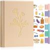 Lanpn Libro di Ricette Il Mio Ricettario A5 in Pelle, Quaderno per Ricette da Scrivere, Recipe Cook Journal Book to Write in Your own Recipes, Libri di Cucina Cooker Girl Libro, Avena, Inglese