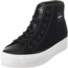 Calvin Klein Jeans Bold Vulc FLATF High T ML FAD YW0YW01320, Sneaker vulcanizzate Donna, Nero (Black/Bright White), 37 EU