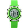 TONSHEN Bambini Orologio Sportivo 50M Impermeabile Digitale LED 7 Colore Controluce Multifunzionale Elettronica Moda Plastica Lunetta e Morbida Gomma Band Outdoor Orologio da Polso Ragazzi Ragazze (Verde)