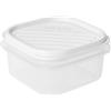 TATAY Contenitore per Alimenti, Ermetico, Capacità 0,3L, Coperchio a scatto flessibile, senza BPA, Adatto al microonde e alla lavastoviglie, Bianco. Dimensione: 10 x 10 x 5,5 cm