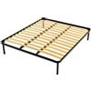 Generico Rete Letto Matrimoniale 160x190 cm - Ortopedica e Resistente - Doghe in Legno Multistrato, Telaio in Ferro Robusto - Made in Italy, Qualità 100% Italiana