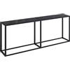 vidaXL Tavolo Consolle Nero 200x35x75,5 cm in Vetro Temperato