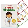 Kleintober 30 carte di allenamento per bambini e ragazzi, giochi di movimento per bambini in forma giocosa, giochi educativi sportivi a partire dai 3 anni con calci motivazionali