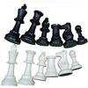 Tbest Gioco di scacchi in plastica sostituzione per tornei internazionali Bianco e nero 32 pezzi in totale(77 mm è il grande)