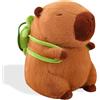 SHUOHONG Capybara Peluche, Simulazione Animale Peluche Capybara, Simpatico Peluche Animale Capibara Zaino Tartaruga, Animali Giocattolo Bambini, per Decorazione Della Casa Bambini Regalo (23cm)