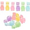JINJUMEI 12 Pezzi Figurine Di Alpaca In Miniatura In Resina Piccolo Alpaca Glow Nelle Figure Tiny Alpaca Glow nelle Figure Scure Figure Luminose Alpaca Simpatiche Animali Decorazione da Giardino