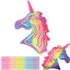 Juvanovo Sensory Activity Board, Tavola Sensoriale in Silicone, Tavola da attività Sensoriale con 11 Corde, Bifacciale Fidget Toys, Giochi Sensoriali per Adulti per Autismo ADHD (Unicorno B)