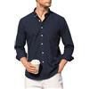 Casey Kevin Camicia Uomo Maniche Lunghe - 100% Cotone - Regular Fit - Colletto con Bottoni Casual Camicie con Tasche