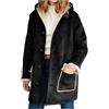 babao Trench da Donna in Shearling Scamosciato Cappotto da Donna in Finta Pelle Scamosciata con Bottoni Lunghi Cappotto Caldo in Pelle Scamosciata Sherpa