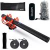 Movo X3-II Microfono Shotgun XLR 11'' per Fotocamera - Microfono Supercardioide a Condensatore per DSLR, Creazione di Contenuti, Video, Cinema - Boom Direzionale con Sospensione Rycote e Impugnatura