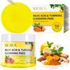 BoloShine 50PCS Turmeric Kojic Acid Cleansing Pads, Tamponi Detergenti all'acido Cogico Curcuma, Riduce l'acne, uniforma il Tono della Pelle, Idratare, Cura della Pelle per una Pulizia Profonda