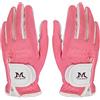 MAZEL Guanti da golf per bambini per ragazzi e ragazze, mano destra e sinistra (1 paio) guanti da golf in microfibra traspirante, taglia S, M, L, XL (rosa un paio, L)