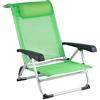 Bo-Camp Red Mountain, Sedia a Sdraio da Spiaggia Deluxe in Alluminio, Unisex, Aluminium Deluxe, Green