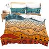 Loussiesd Set copripiumino africano matrimoniale etnico africano paesaggio arredamento set di biancheria da letto esotico arancione antico deserto stampa copripiumino in microfibra copriletto trapunta
