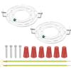 PATIKIL 125mm (4,92) Kit Staffa Montaggio Universale per Lampada, 2 Set Piastra Soffitto Rotonda con Barra Trasversale Luminosa con Vite per Lampada Parete Lampadario a Sospensione