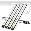 Brendz LED Sottopensile Cucina, Luce Ricaricabile, 4 x 60cm, USB-C, 4400mAh | 3 Temperature di Colore, Dimmerabili, Magnetica, Luci LED Cucina Sottopensile Senza Fili, Puyo Nero