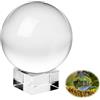 Leikurvo Sfera di Cristallo K9 80 mm - Sfera di Vetro Trasparente per Fotografia, Palla di Indovini, Regalo per Fotografi Amatoriali