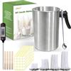 JBEIY 3L Pentola Sciogli Cera per Candele, Pentola per Candele Fai da Te per Principianti Adulti, Kit Candele DIY Fare con Termometro Candele, 200 Stoppini e Adesivi