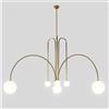 Lustres Lampadari SCH Creativo Curvo Glass Chandelier, Arte Palla Decorazione for Vetro Moderno di Illuminazione Living Room Ristorante Hotel Camera Volta Cafe Negozio di Abbigliamento M a Forma