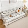 FANSU Telo Copridivano 1 2 3 4 Posti, Nero Bianco Copriletto Matrimoniale Multiuso Copritutto Coperta Copridivano Antiscivolo Reversibile Coperta Decorativa per Divano (180 * 280cm,Geometria)