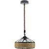 LEDSone Paralume a sospensione in metallo e corda, 30 cm+cavo paralume da soffitto con anello riduttore paralume per soggiorno, camera da letto, cucina e lampada da terra
