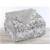IlGruppone Il Gruppone Passione Casa Coperta Plaid in Pile Sherpa Invernale, Morbida e Calda, Pelosa in Finta Pelliccia Singola Matrimoniale Doppio Lato - Winter Houses - Plaid 130x160
