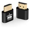 AXFEE HDMI Dummy Plug, 2Pezzi 4K@60Hz 3840x2160 Monitor Virtuale, Emulatore HDMI Wireless Portatile, Adattatore USB-C a HDMI per notebook, proiettori, TV, computer, monitor