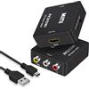 Vinmooog Convertitore AV a HDMI Convertitore da RCA a HDMI adattatore hdmi,1080P adattatore av Hdmi R-ca to hdmI convertitore rca h-dmi supporta PAL/NTSC con USB Cavo per PS2 Wii Xbox Gamecube N64 SNES VHS DVD