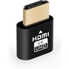 AXFEE HDMI Dummy Plug, 1Pezzi 4K@60Hz 3840x2160 Monitor Virtuale, Emulatore HDMI Wireless Portatile, Adattatore USB-C a HDMI per notebook, proiettori, TV, computer, monitor