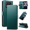 Yunubeyii Cover Libro per Xiaomi Redmi Note 14 Pro/Pro+ 5G/Poco X7 - [Blocco RFID] Luxury PU Leather Portafoglio Card Holder Magnetic Phone Custodia con Kickstand, Cover Protettiva Antiurto, Verde