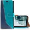 Mulbess Custodia per Motorola Moto G62, Cover Magnetica Flip con Chiusura, Fessura Carte Portafoglio, Portacellulare Protezione, Elegante Blu Mint