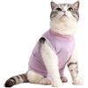 Eyeleaf Body Gatto Post Operatorio Sterilizzazione Tutina Gatto Post Operatoria per Ferite Addominali o Malattie della Pelle per Impedire Leccare Ferita (Viola, S)