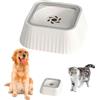 HJYDGJ Ciotola dell'Acqua per Cani da 1,3 L - Senza Fuoriuscite, Anti-Spruzzo, a Prova di Perdite, Senza Sbavare, Antigoccia - Colore: Bianco