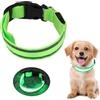 liuer Collare Luminoso per Cani,Liuer Collare Luminoso per Cani Ricaricabile Collare per Cani a LED Regolabile per Cani di Taglia Piccola, Media e Grande, Collare Cane Luminoso,Verde-M