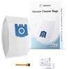 WAIKAS 6 Sacchetti per Aspirapolvere Miele FJM/GN, per Aspirapolvere Classic C1 Complete C2 C3, S2 S4 S5 S6 S8 Series 3D Efficiency Sacchetto, Blu